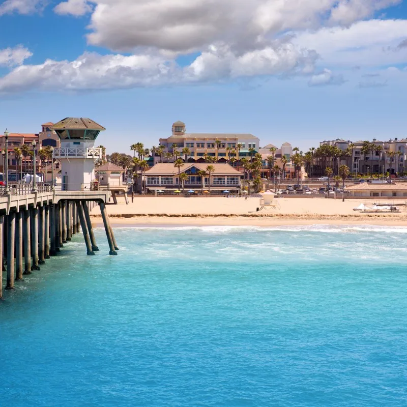 Huntington Beach pier and beach