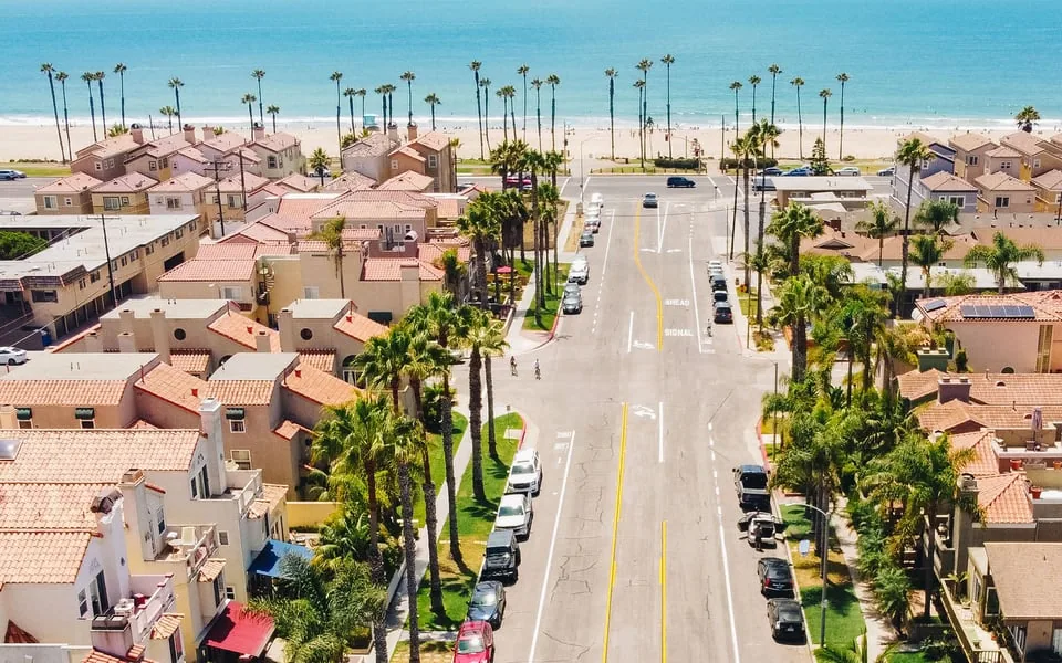 Aerial view of Huntington Beach