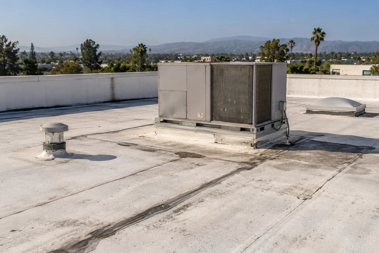 phased roof construction over occupied space